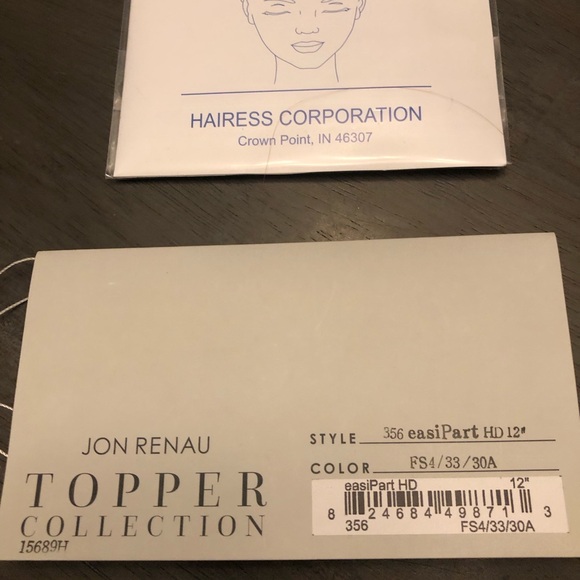 Jon Renau 12inch  356 easiPart Hair Topper 
FS4/33/30A MIDNIGHT COCOA - Picture 2 of 12